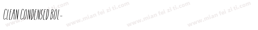 Clean Condensed Bol字体转换